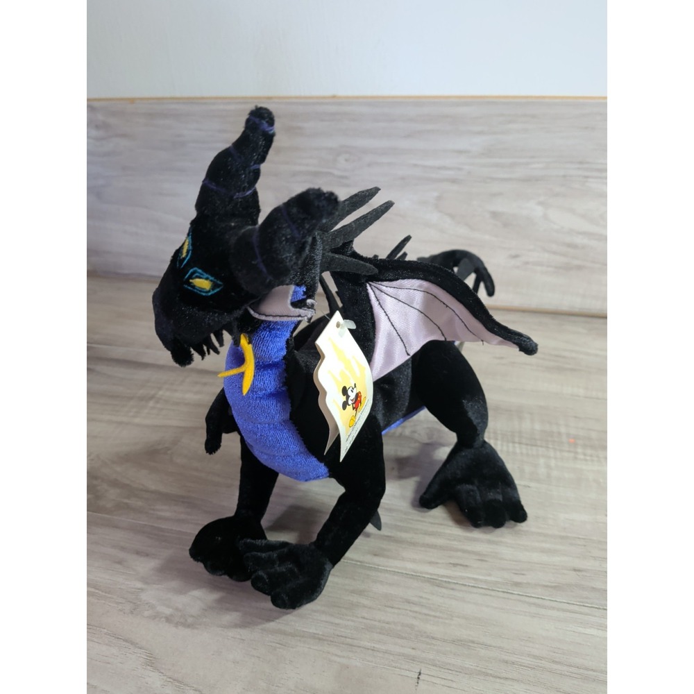 Maleficent Dragon Plush 14" Stuffed Doll Toy Disney World Figure Vtg Evil Queen